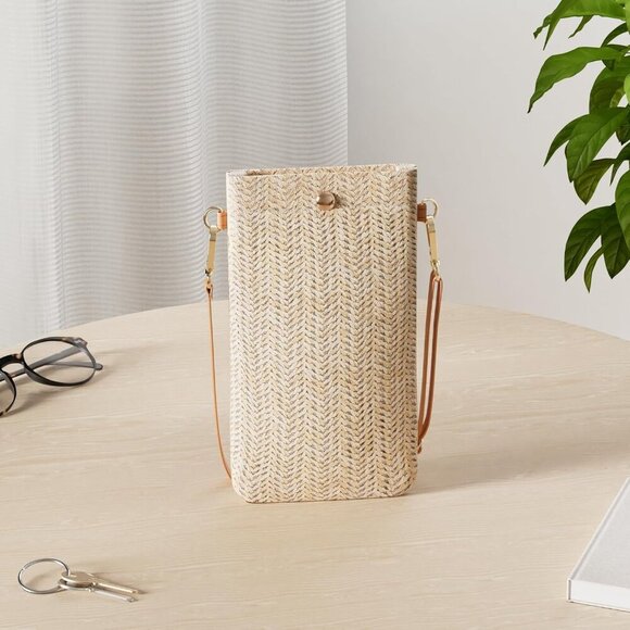 Small Crossbody Straw purse Lightweight Summer Beach Phone Bag for Women - Picture 2 of 8